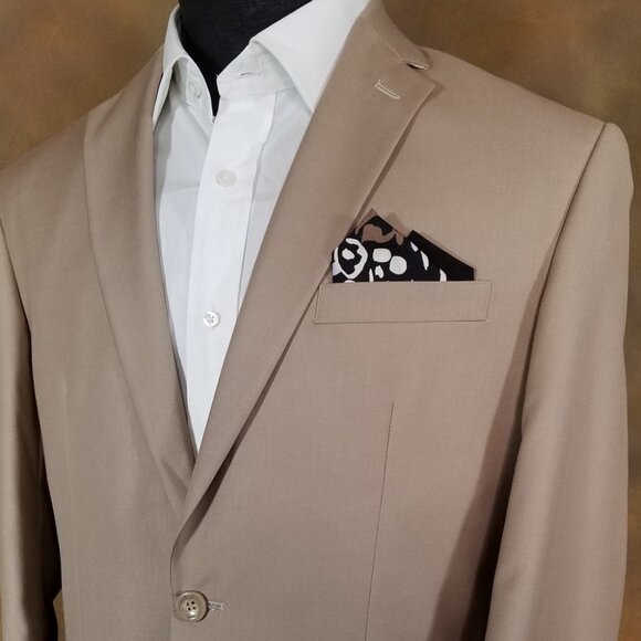 NEW - Contrasting Color 100% Cotton Pre-Folded Pocket Square Handkerchief Insert - Picture 2 of 5